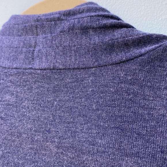 LOGO Duster Sweater Knit Draped Cardigan w Ruffle - Picture 7 of 7